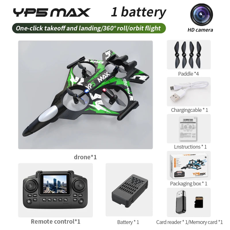 Airplane 2.4G WIFI RC Fighter Stunt Tumbling Helicopter with LED Colored Lights Airplane