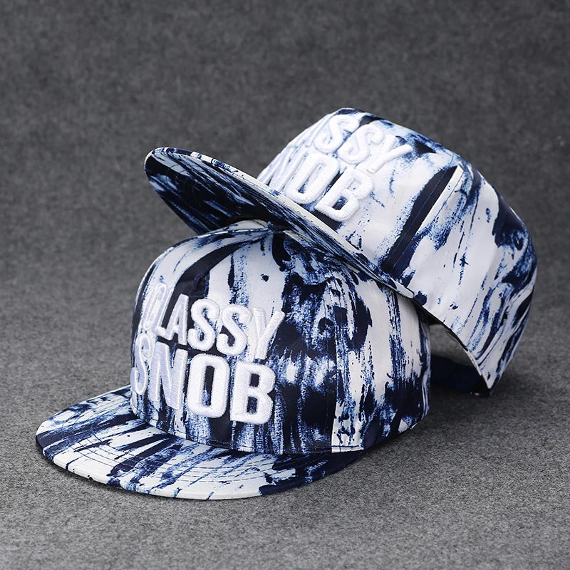 Funky Men's Letter Embroidery Tide All-match Flat Brim Baseball Cap Hip-hop Hat