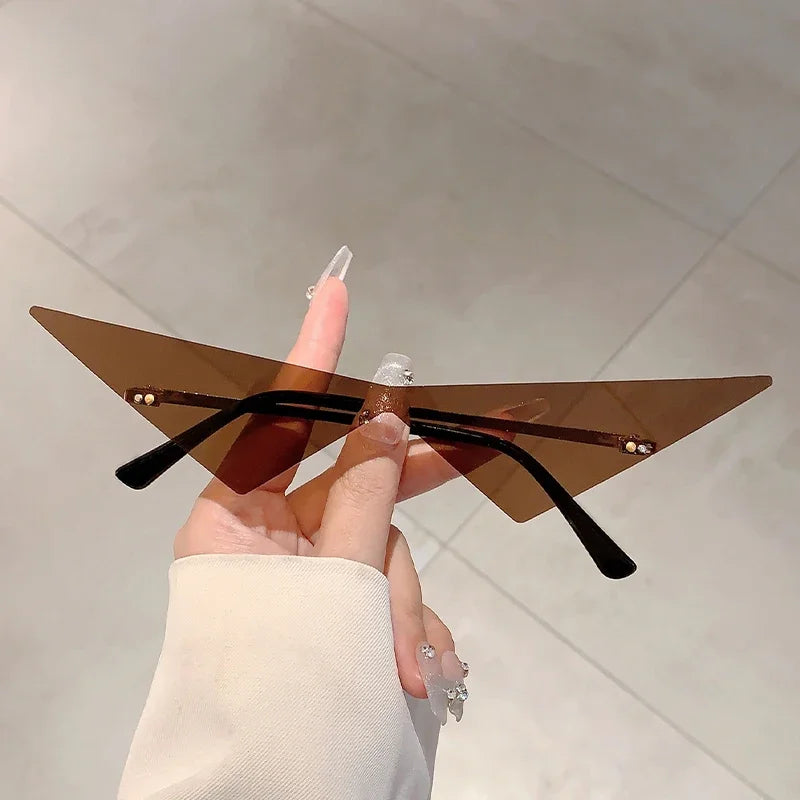 KAMMPT Rimless Triangle Sunglasses
