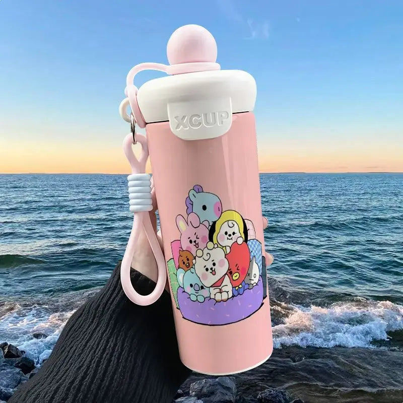 Cute Cartoon Bt21 600Ml Large Capacity Insulated