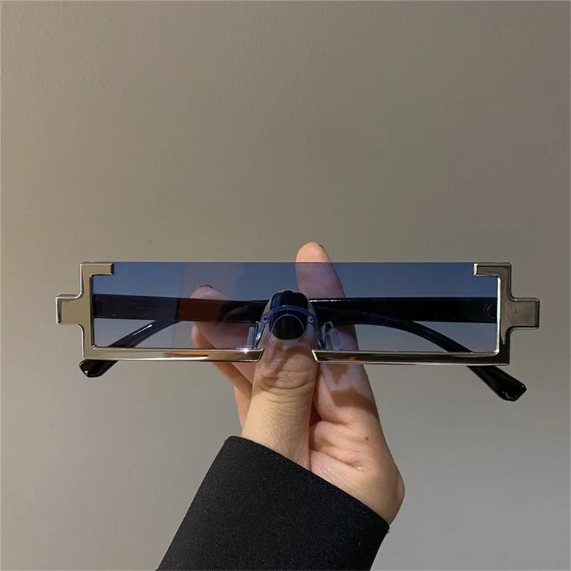 Rimless Frameless Rectangle Shades Gradient UV400