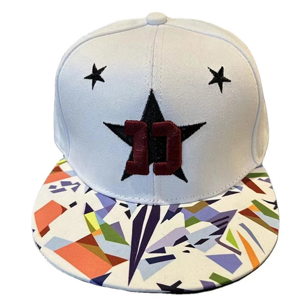 Funky Men's Letter Embroidery Tide All-match Flat Brim Baseball Cap Hip-hop Hat