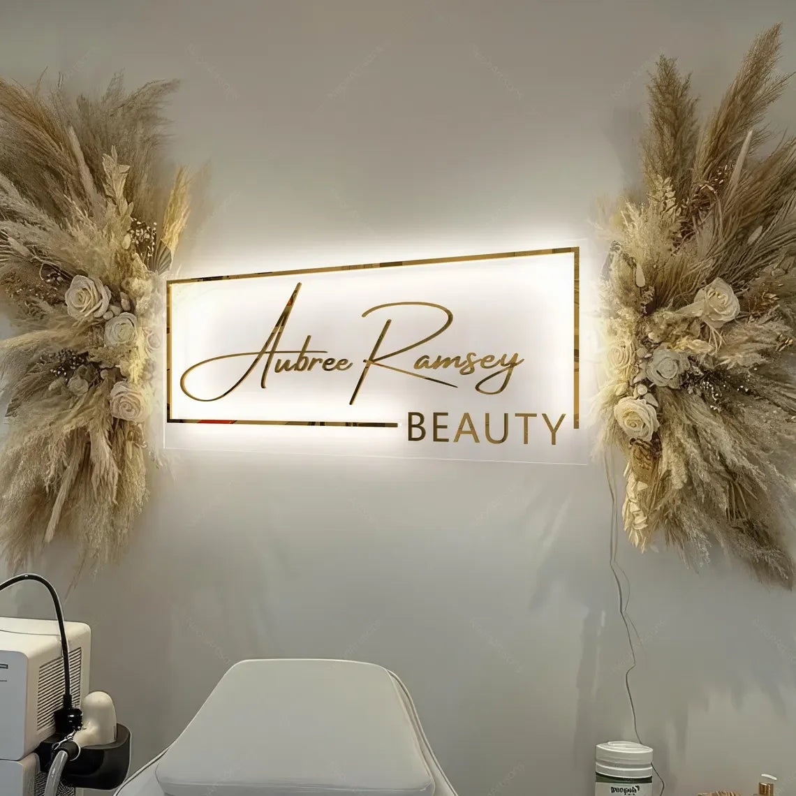 Custom LED Acrylic Metal Sign Business Logo