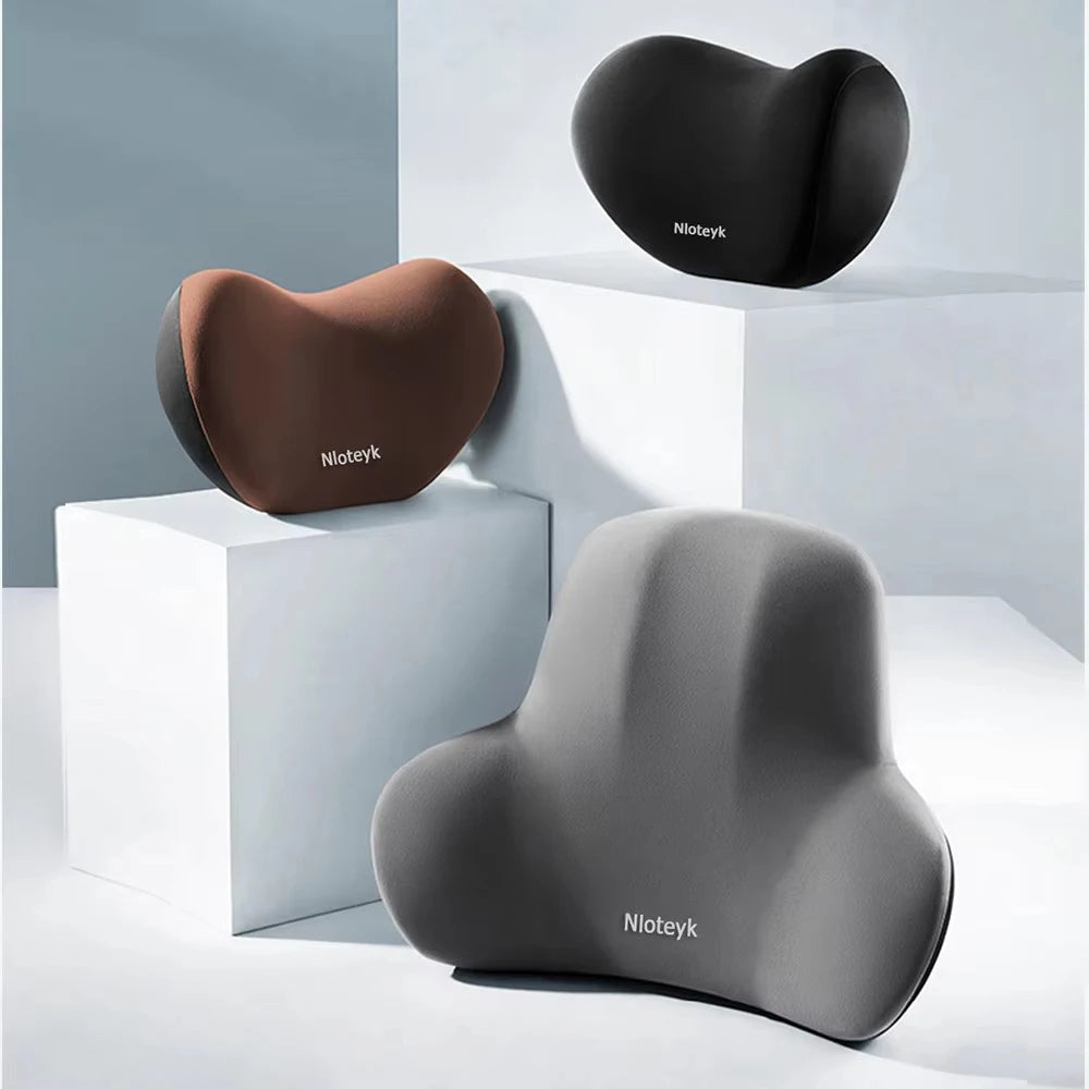 Memory Foam Car Neck Pillow Protective Lumbar Back Support