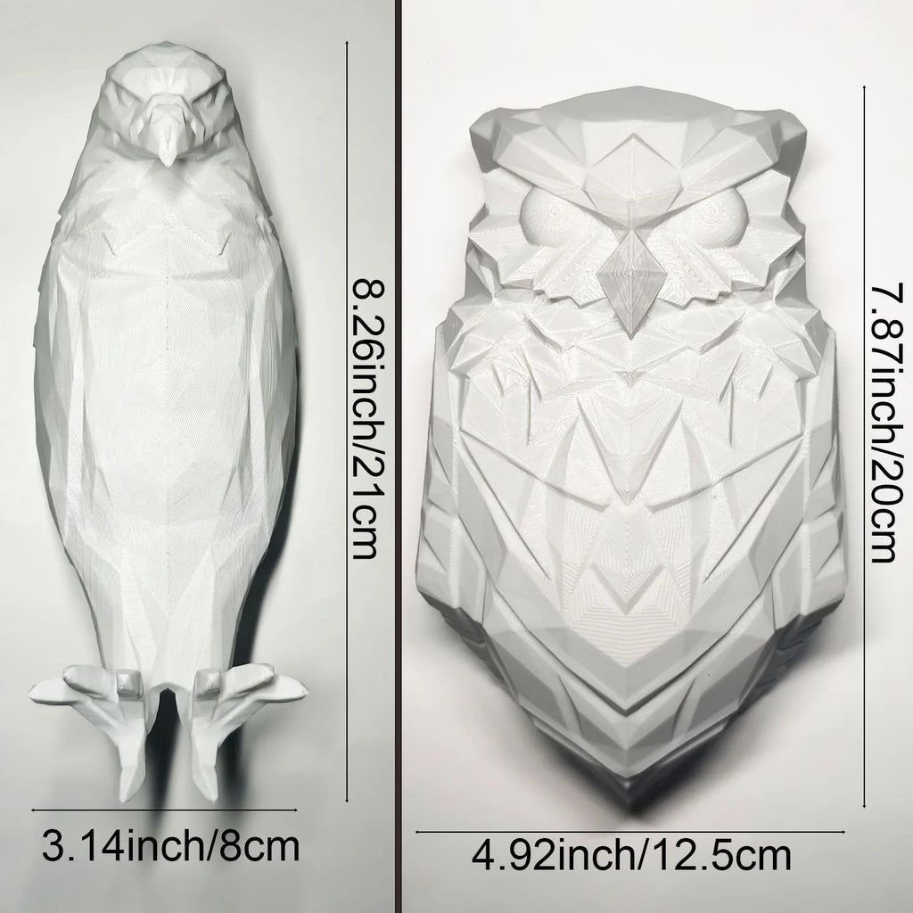 3D printed light and shadow lamp owl