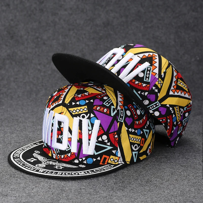 Funky Men's Letter Embroidery Tide All-match Flat Brim Baseball Cap Hip-hop Hat