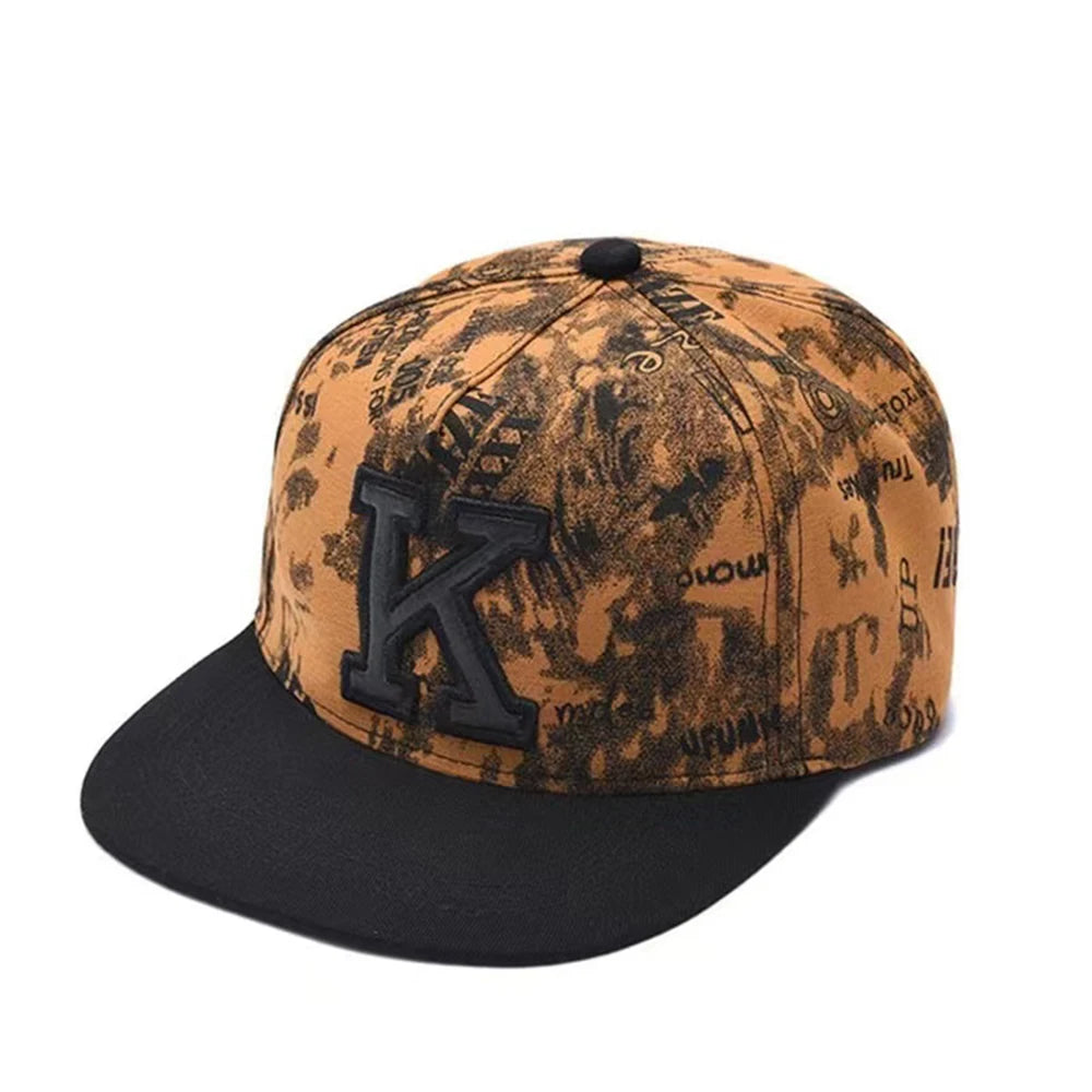 Funky Men's Letter Embroidery Tide All-match Flat Brim Baseball Cap Hip-hop Hat