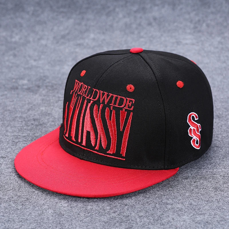 Funky Men's Letter Embroidery Tide All-match Flat Brim Baseball Cap Hip-hop Hat