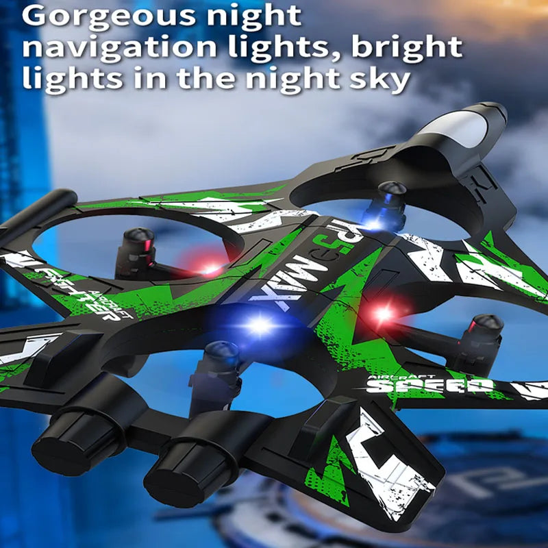 Airplane 2.4G WIFI RC Fighter Stunt Tumbling Helicopter with LED Colored Lights Airplane