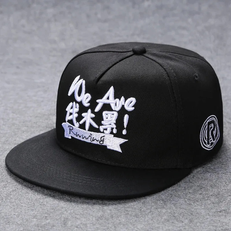 Funky Men's Letter Embroidery Tide All-match Flat Brim Baseball Cap Hip-hop Hat
