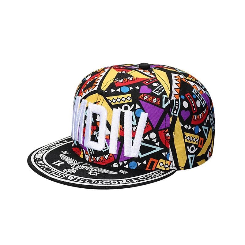 Funky Men's Letter Embroidery Tide All-match Flat Brim Baseball Cap Hip-hop Hat