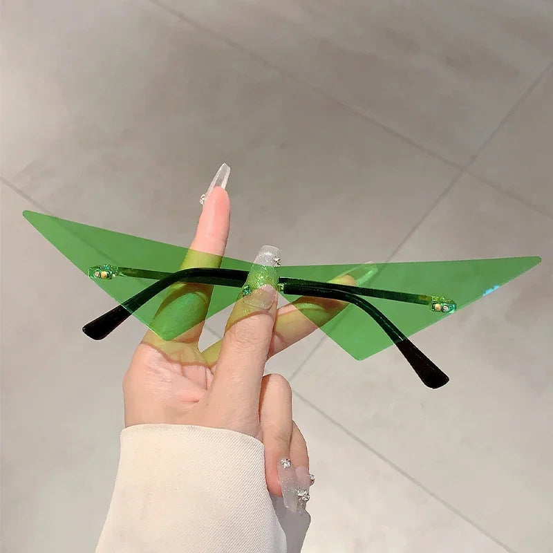 KAMMPT Rimless Triangle Sunglasses