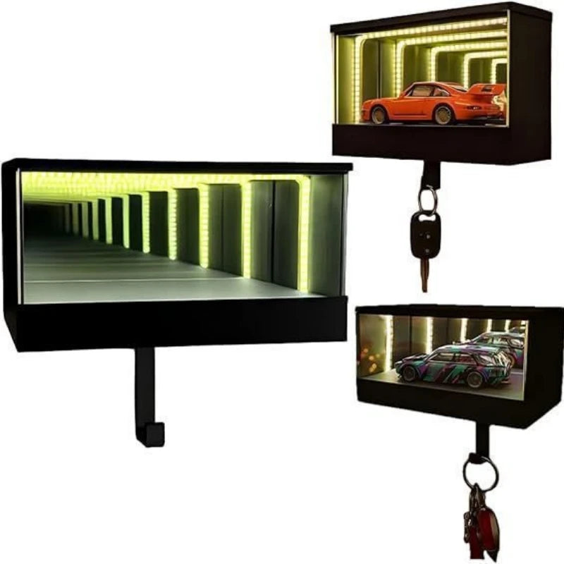 3D Printed Car Key Holder Wall Mount Key Organizer with Infinity LED