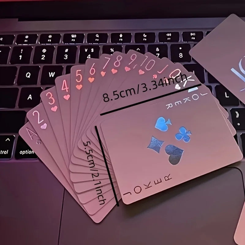 Poker cute limited edition luminous playing cards good-looking white rose party dormitory must-have girly heart party toys