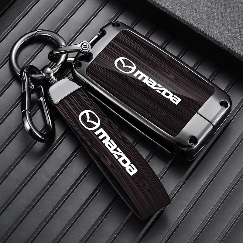 For Mazda 3 6 Alexa Leather Car Smart Key Case Cover