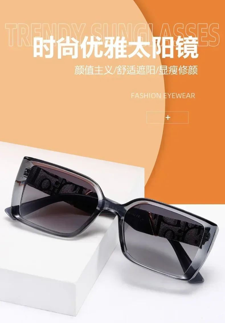 Square Sunglasses Women Fashion Letter Outdoor