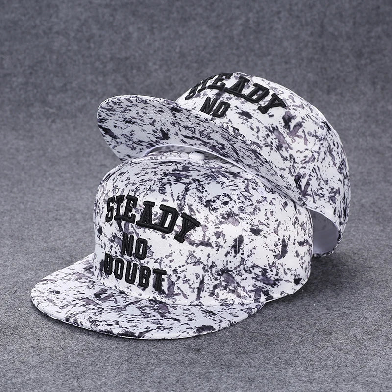 Funky Men's Letter Embroidery Tide All-match Flat Brim Baseball Cap Hip-hop Hat