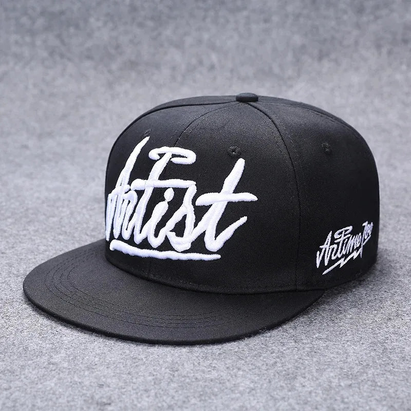 Funky Men's Letter Embroidery Tide All-match Flat Brim Baseball Cap Hip-hop Hat