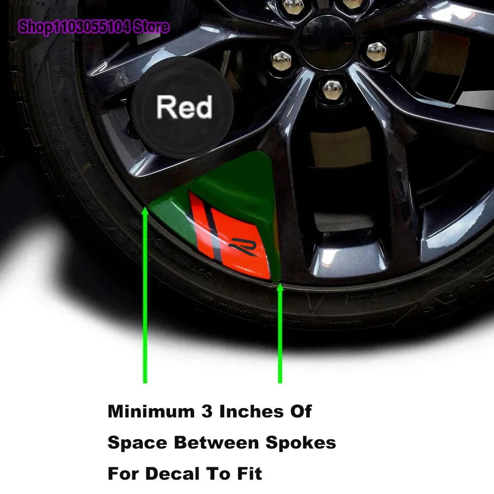 6pcs Reflective Car Wheel Rim Sticker for Volkswagen