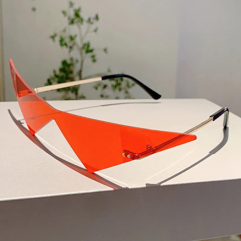KAMMPT Rimless Triangle Sunglasses