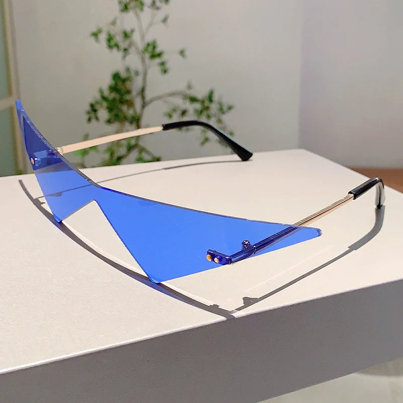 KAMMPT Rimless Triangle Sunglasses