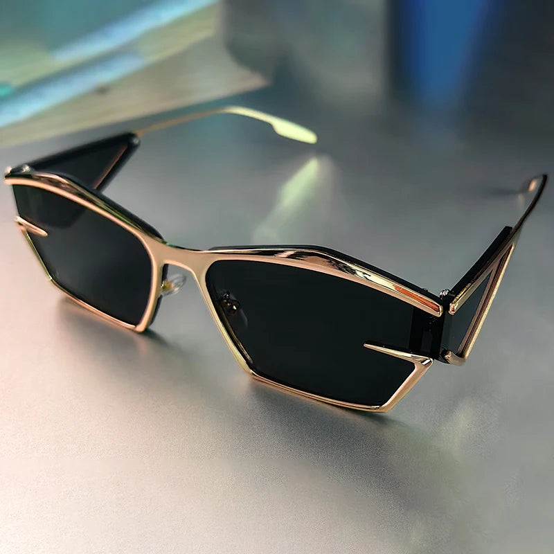 Brand Design Metal Punk Sunglasses Men