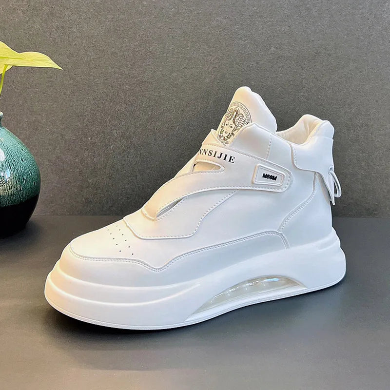 Comfortable High-Top Men's Casual Shoes with Inner Fleece Soft Bottom