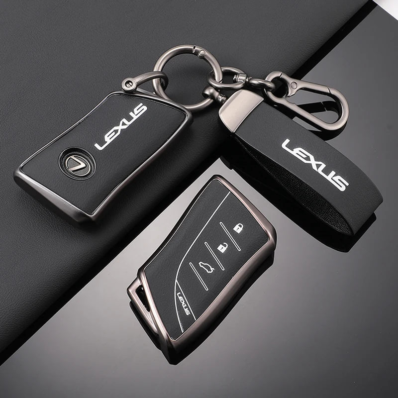 Leather Car Smart Remote Key Case Cover For Lexus