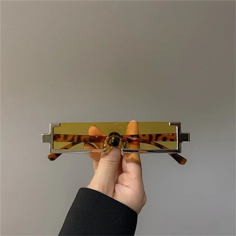 Rimless Frameless Rectangle Shades Gradient UV400