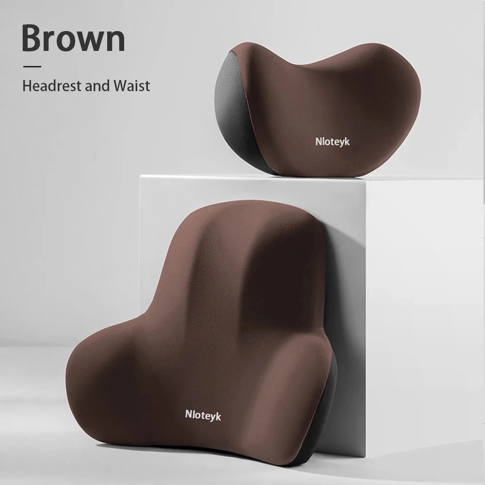 Memory Foam Car Neck Pillow Protective Lumbar Back Support