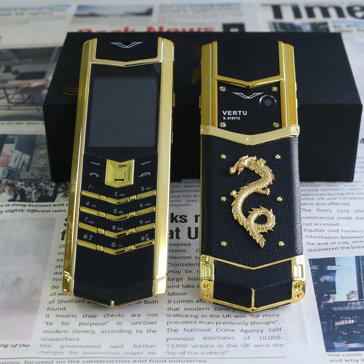 Vertu Elegant Metal Signature Handmade Dragon Cellphone Classic Senior Mobile Phone