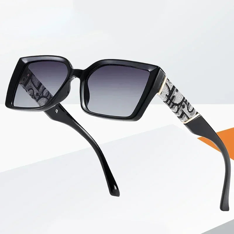 Square Sunglasses Women Fashion Letter Outdoor