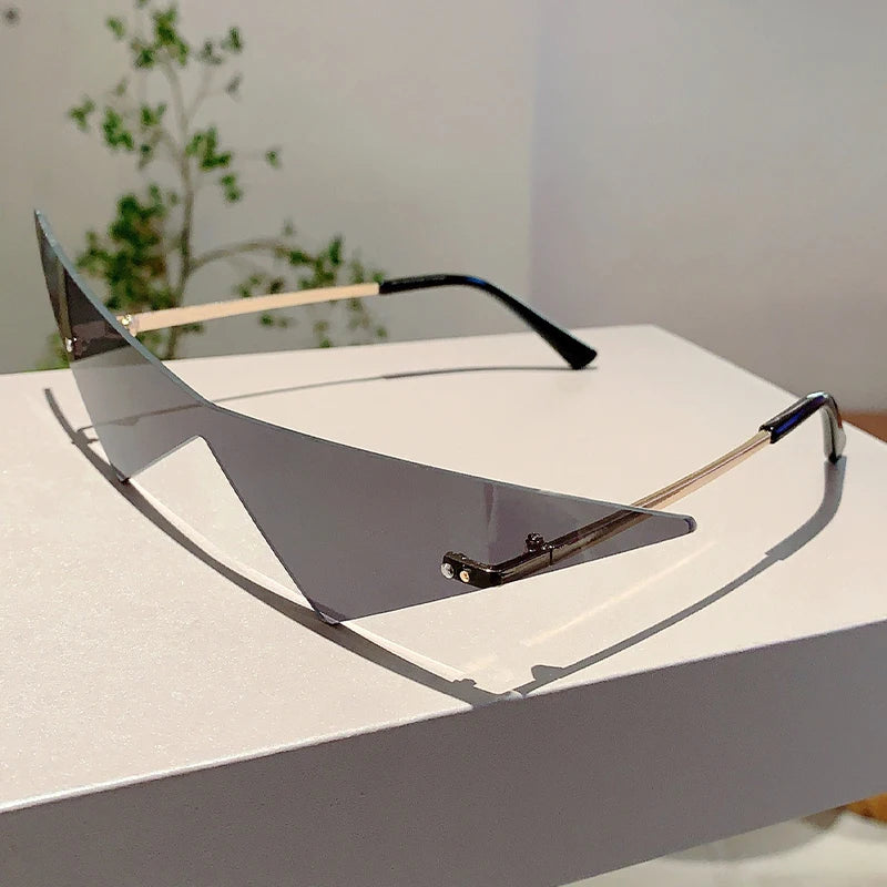 KAMMPT Rimless Triangle Sunglasses