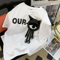 Extra Large Versatile 3D Decorative Short Sleeve T-shirt for Men