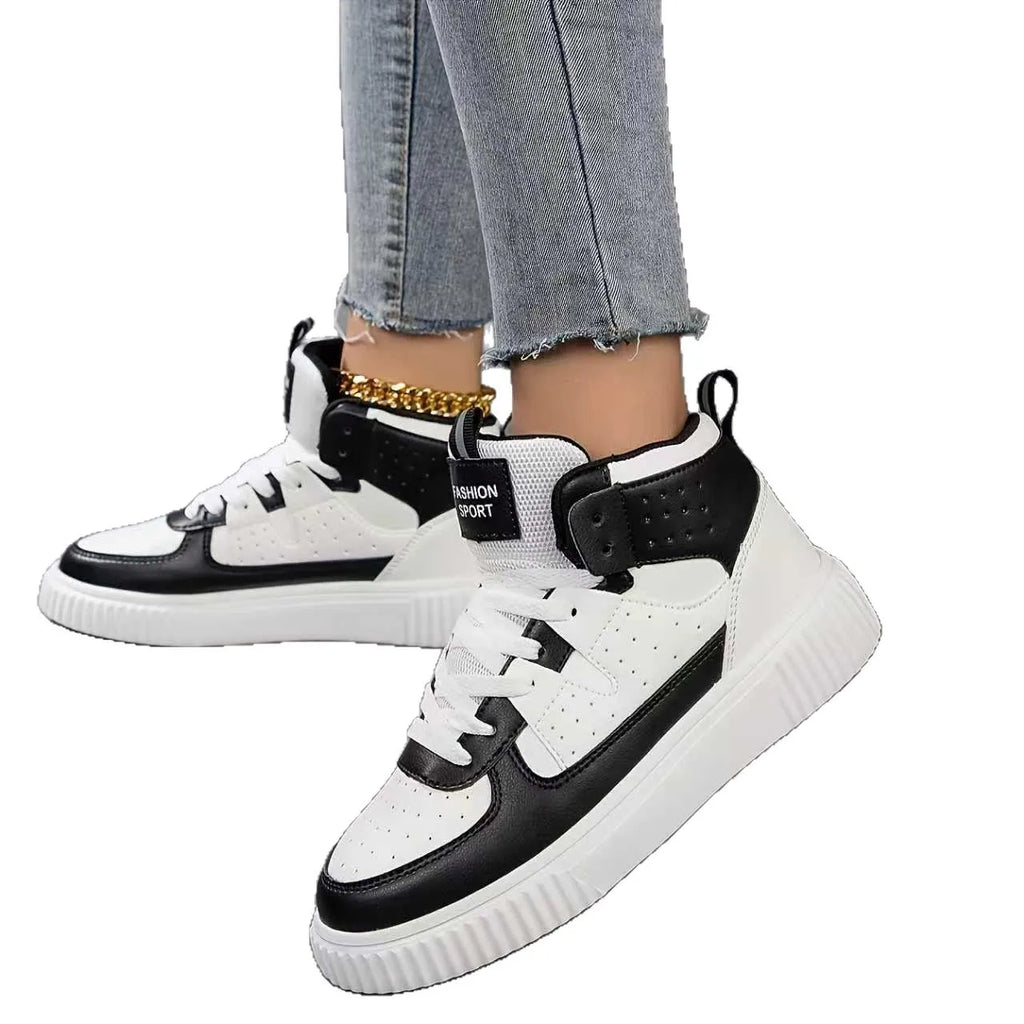 Fashionable Casual Women's Sport Shoes Breathable round Toe Flat Heel