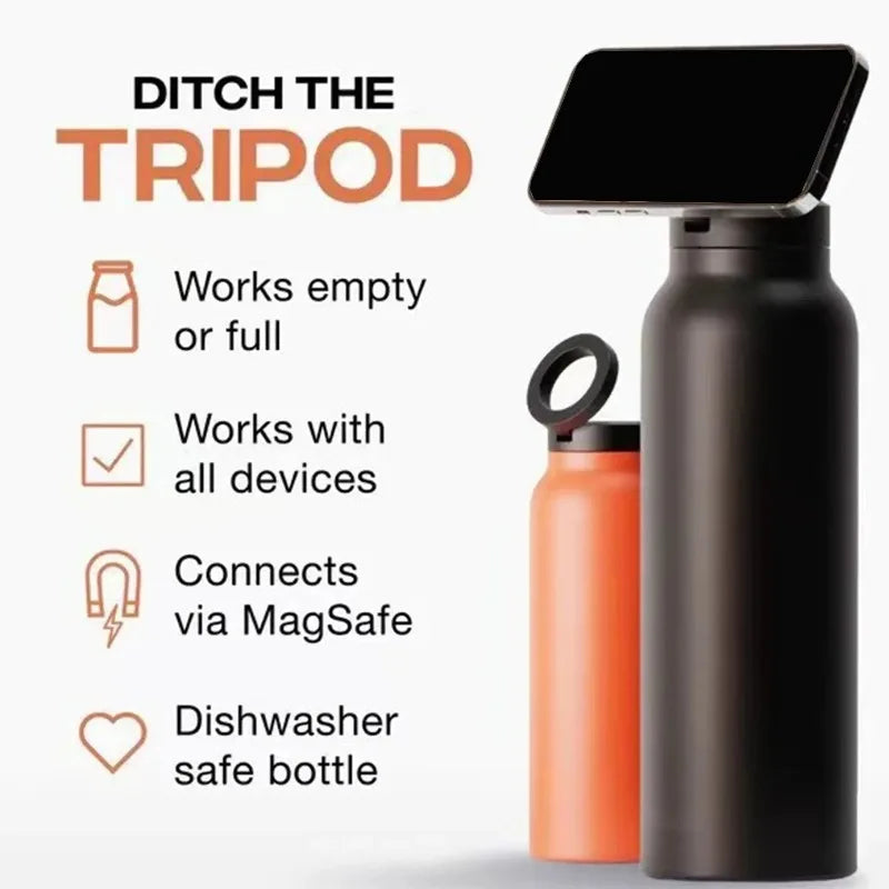 24oz Sport Water Bottle Stainless Steel Insulated BPA Free with Magnetic Lid