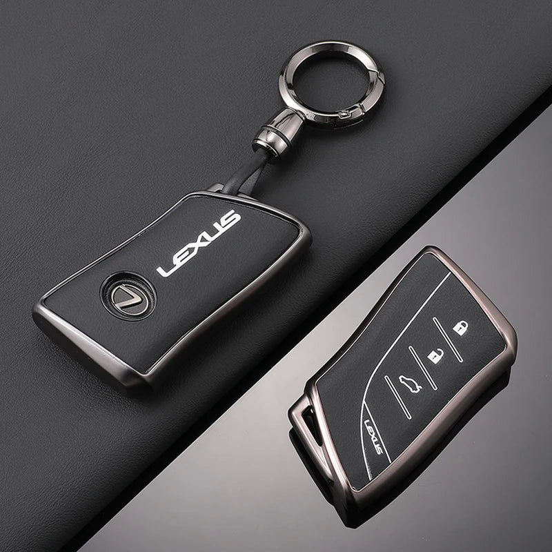Leather Car Smart Remote Key Case Cover For Lexus