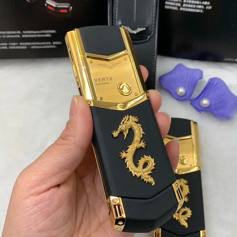 Vertu LuxuryMini Phone K8 + Golden Dragon Dialer Keypad Cell Phone