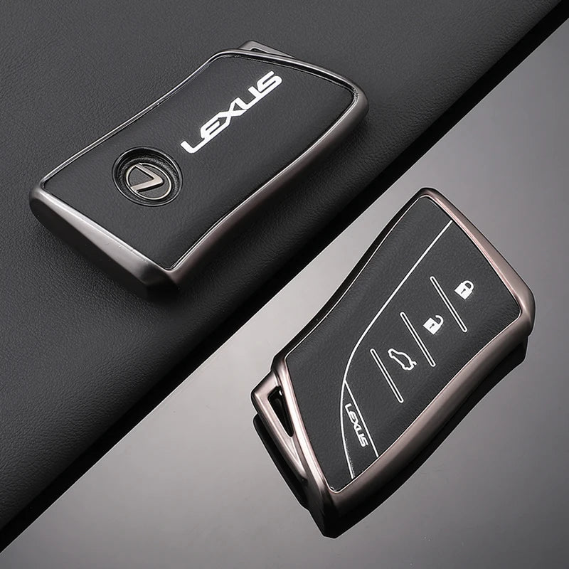 Leather Car Smart Remote Key Case Cover For Lexus