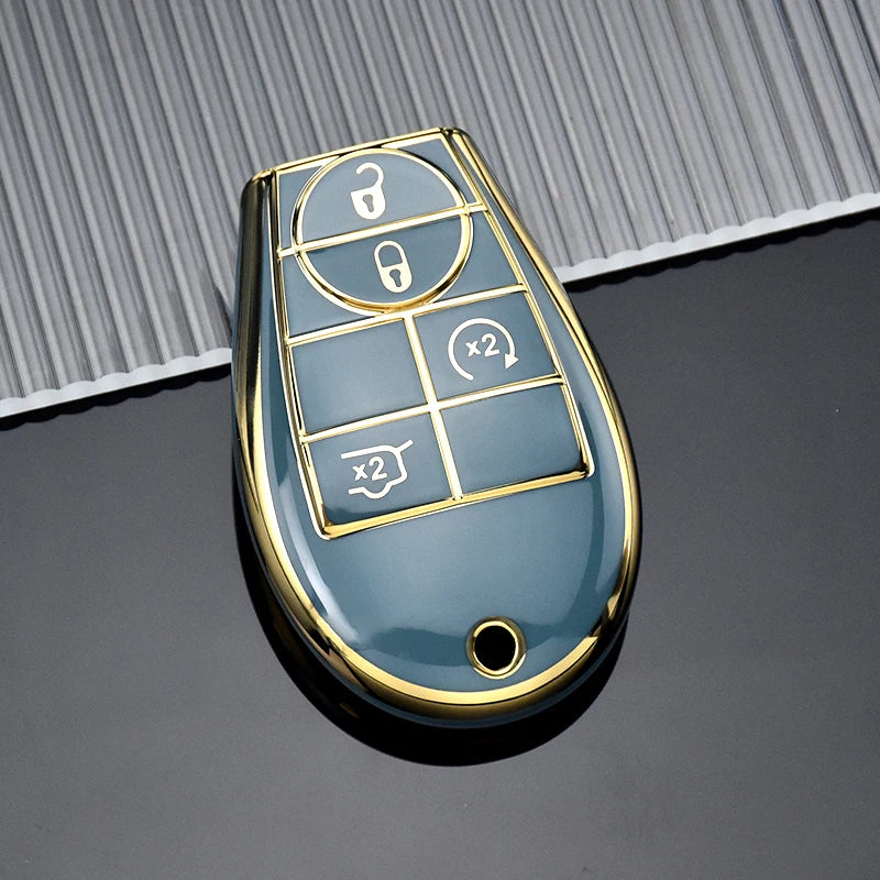 Soft TPU Car Key Cover Case Car Styling Protector For Chrysler Jeep