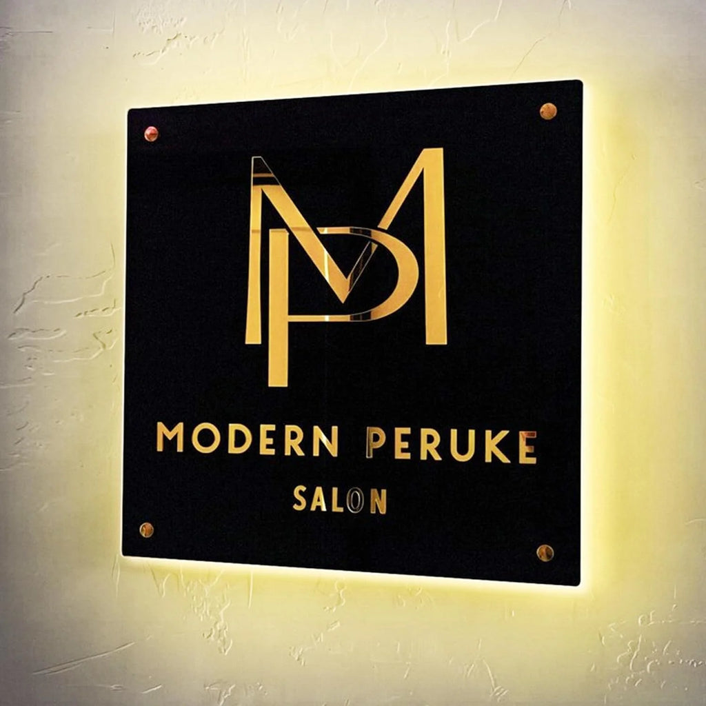Custom LED Acrylic Metal Sign Business Logo