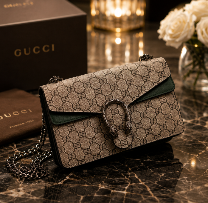Gucci Lightweight Shoulder Bag with Magnetic Snap