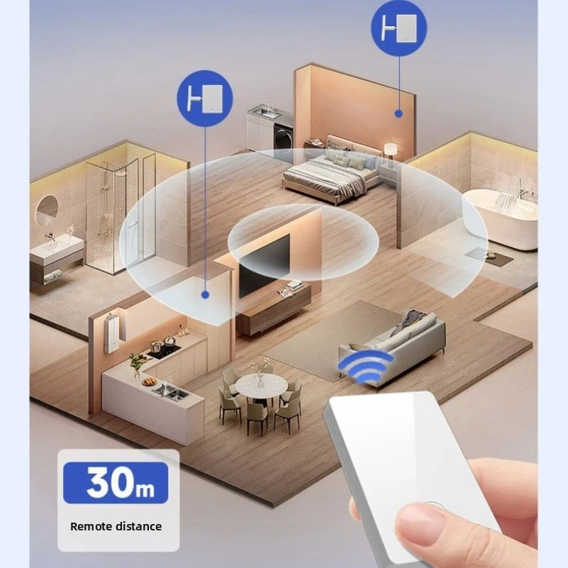 Wireless Remote Control Switch Light Button Automatic Button Push Rod Remote Control Indoor Light Off Switch Button