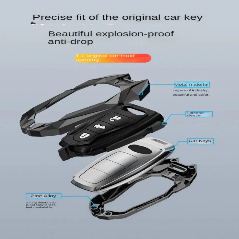 Fit for Audi Key Bag Ring Buckle Cover Case