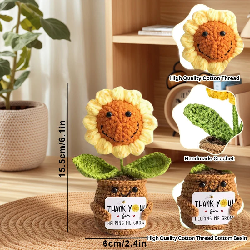 Handmade Mini Doll Funny Wool Gift for Friends or Lover Emotional Support Plant