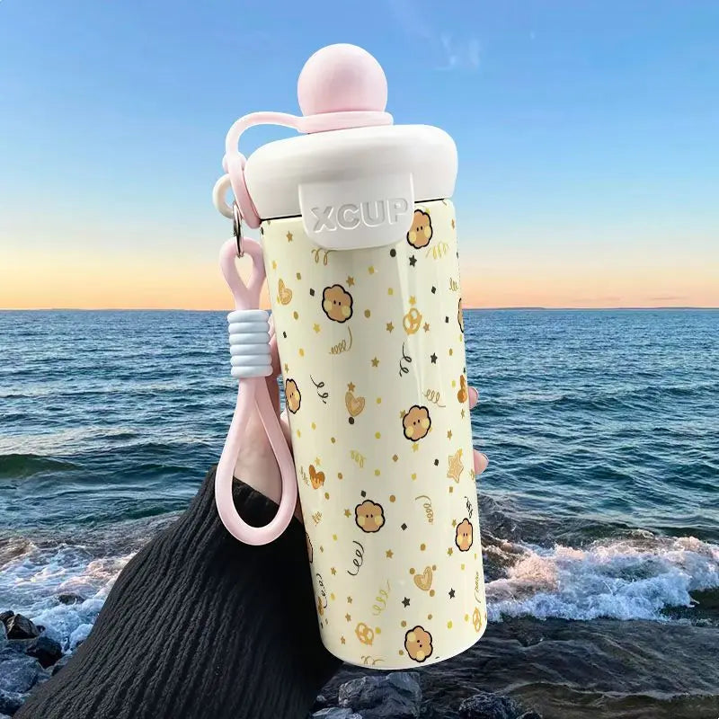 Cute Cartoon Bt21 600Ml Large Capacity Insulated
