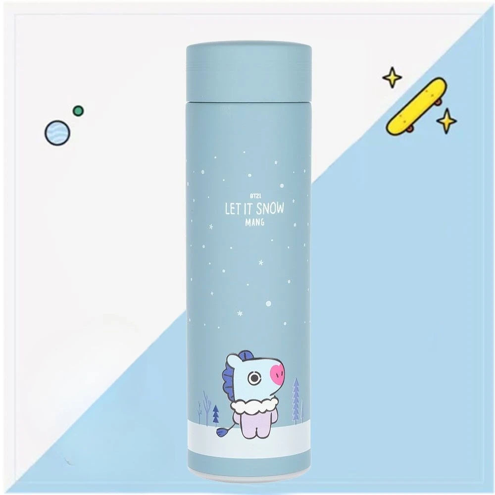New BT21 Jimmy Cooky Mang High Color Value Student Cartoons Steels Bottles