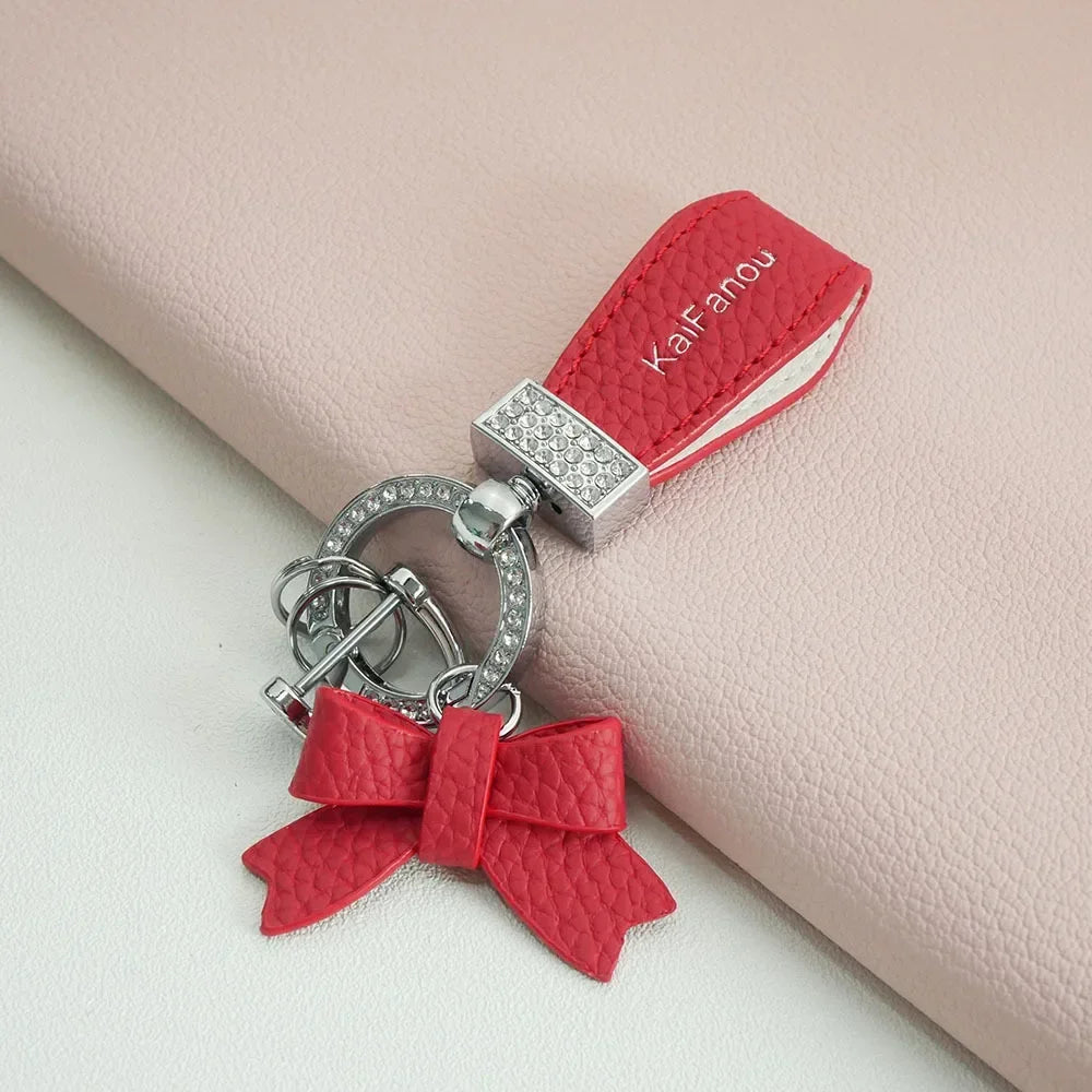 Key Holder Luxury Genuine Leather Keychain Matte Buckle Keys