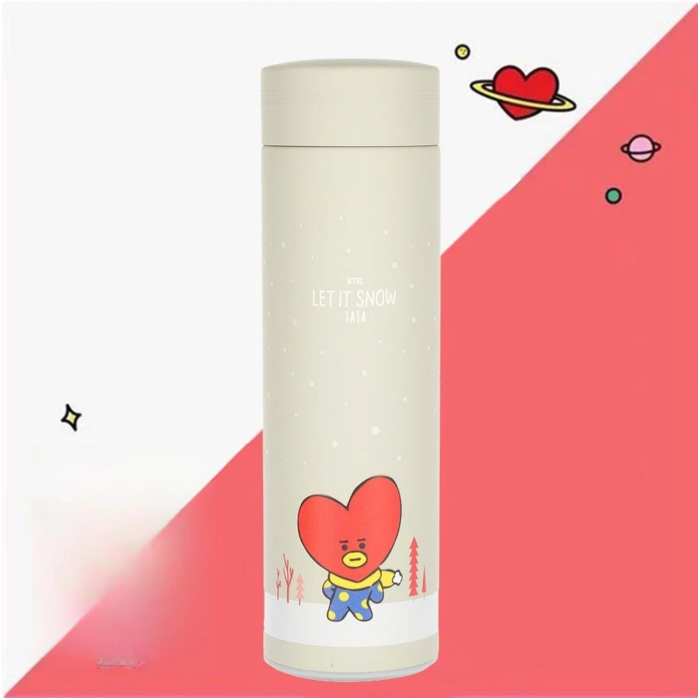New BT21 Jimmy Cooky Mang High Color Value Student Cartoons Steels Bottles