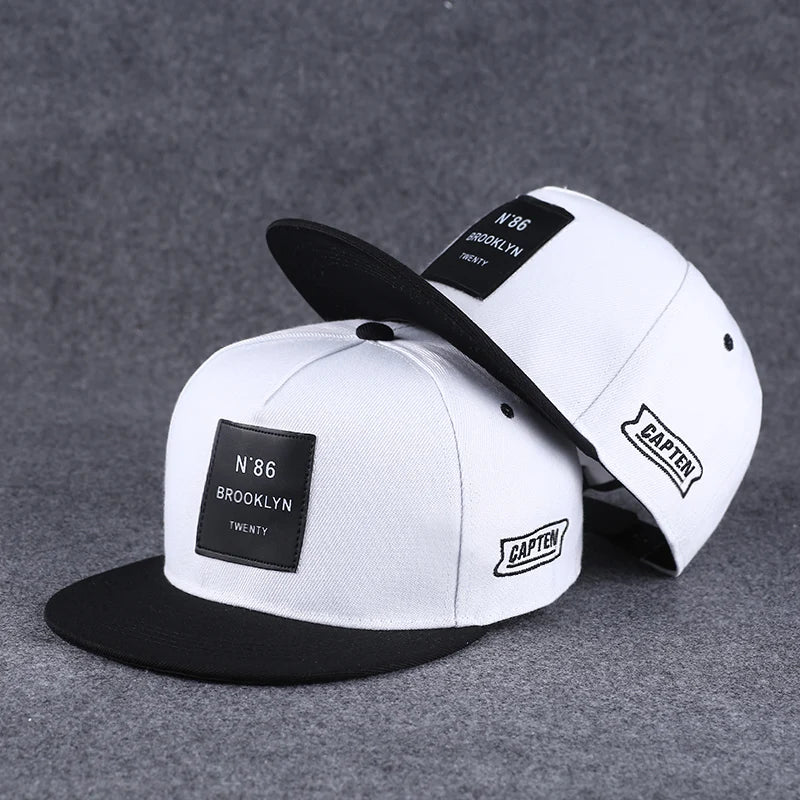 Funky Men's Letter Embroidery Tide All-match Flat Brim Baseball Cap Hip-hop Hat
